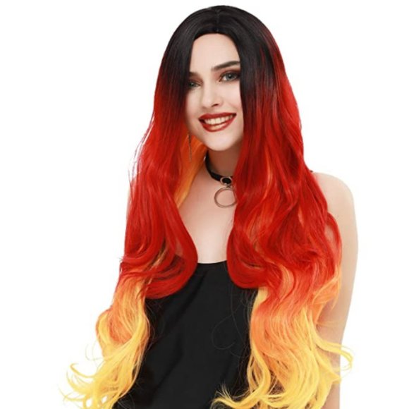 red ombre wig